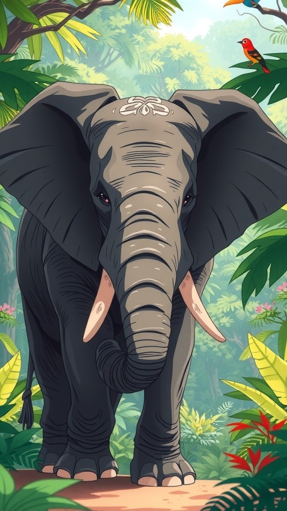 हाथी का मकड़ी के जाल में फंसना