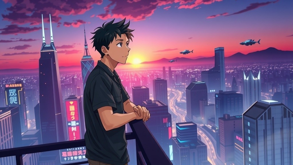 Neon Guardian: Watcher of the Future