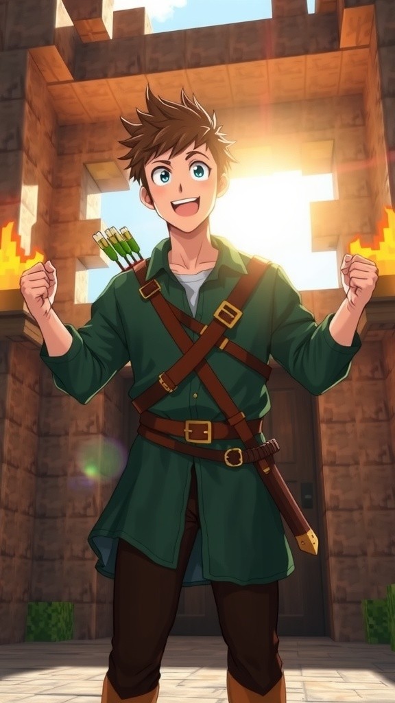 Spider-Man Explores a Beautiful Mountain Lake in Minecraft