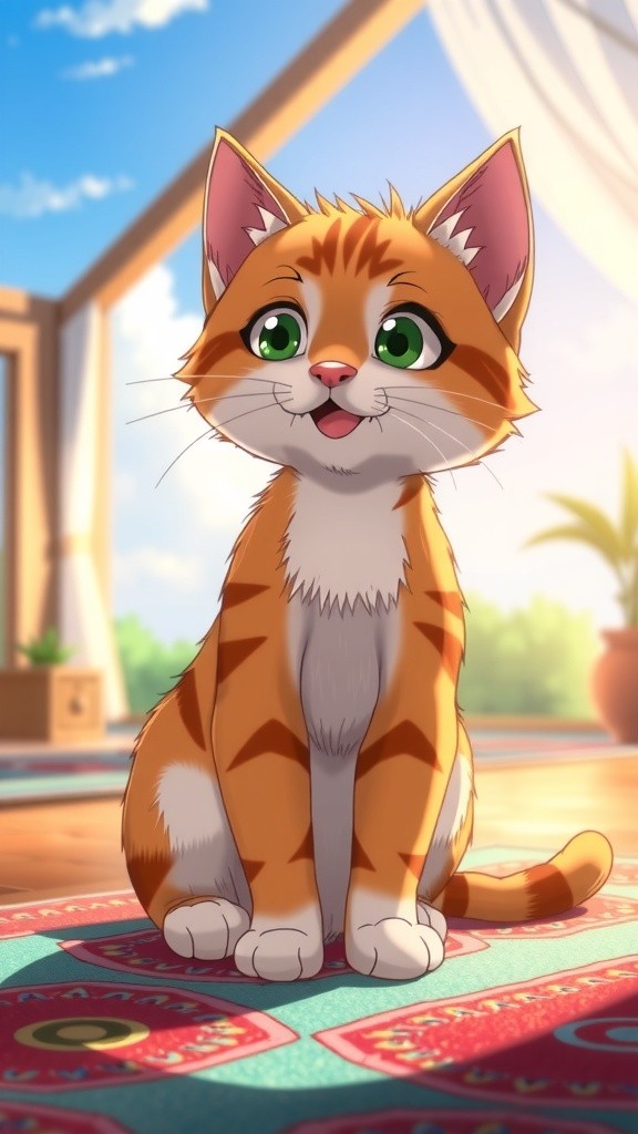 Colorful Cat Jump Surprise!