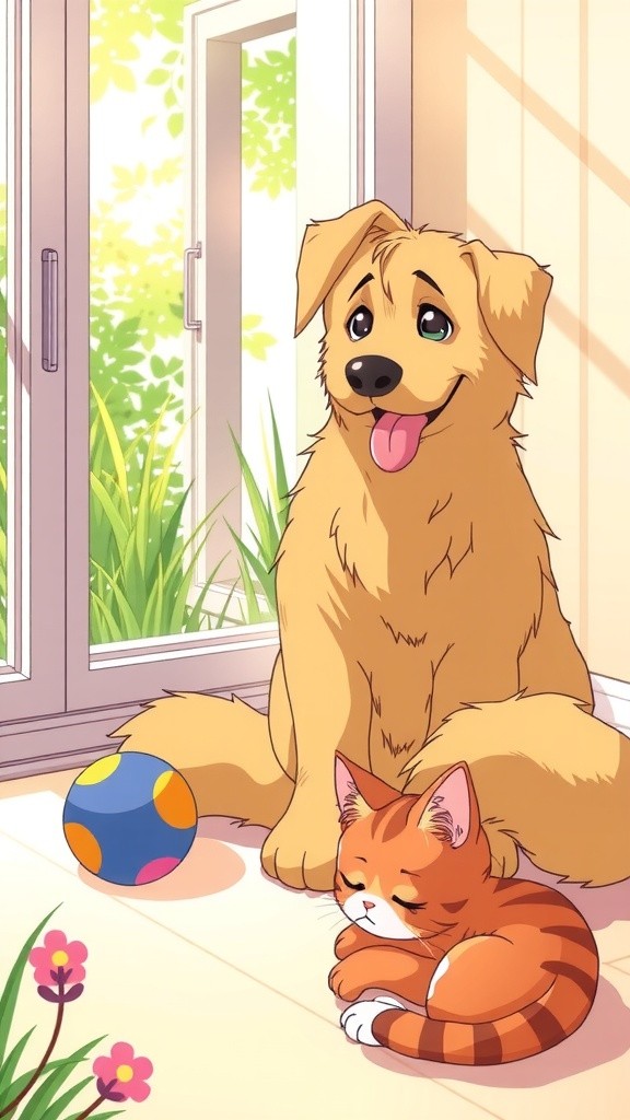 Dog and Cat Friendship