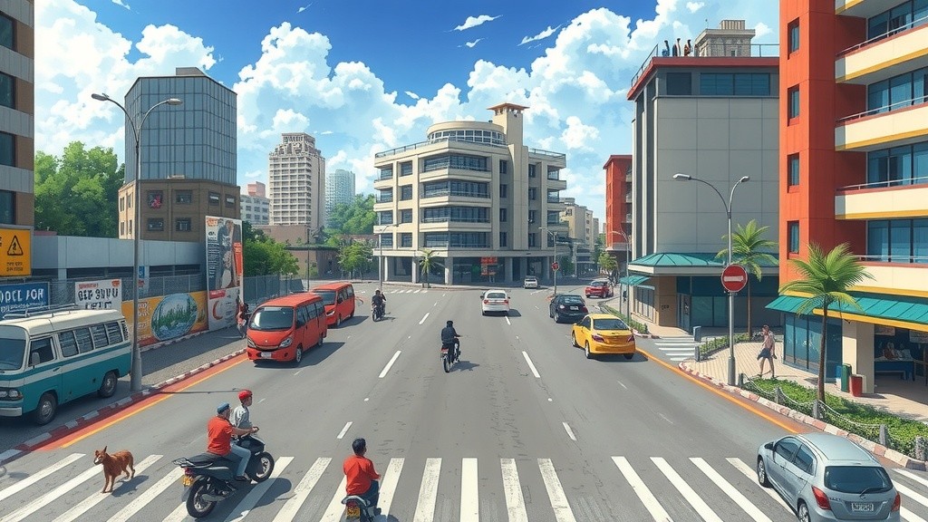 Cinematic Rooftop Radiance: AI Model in Urban Harmony