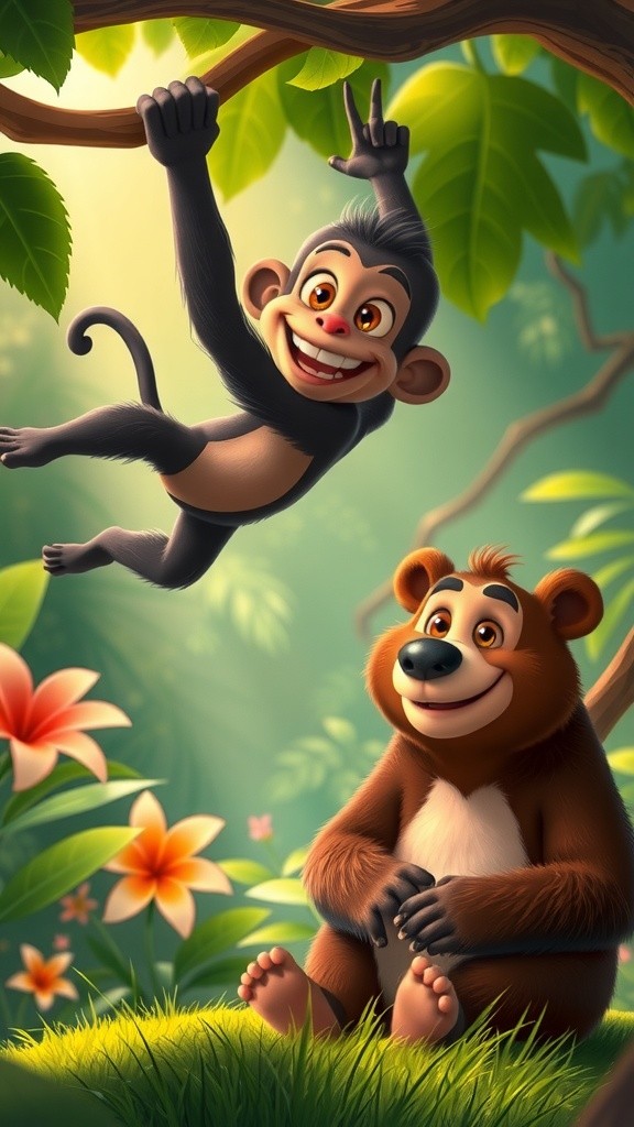 बंदर और भालू: दोस्ती और सबक