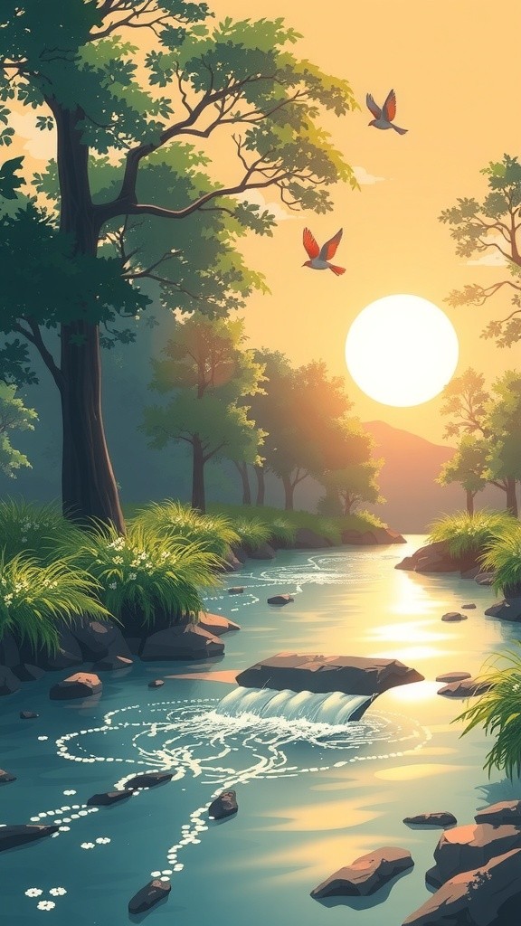 प्रकृति की जादुई सुबह