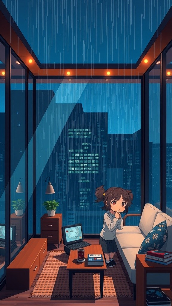 Stormy Serenity: A Cozy Bachelor Pad Retreat