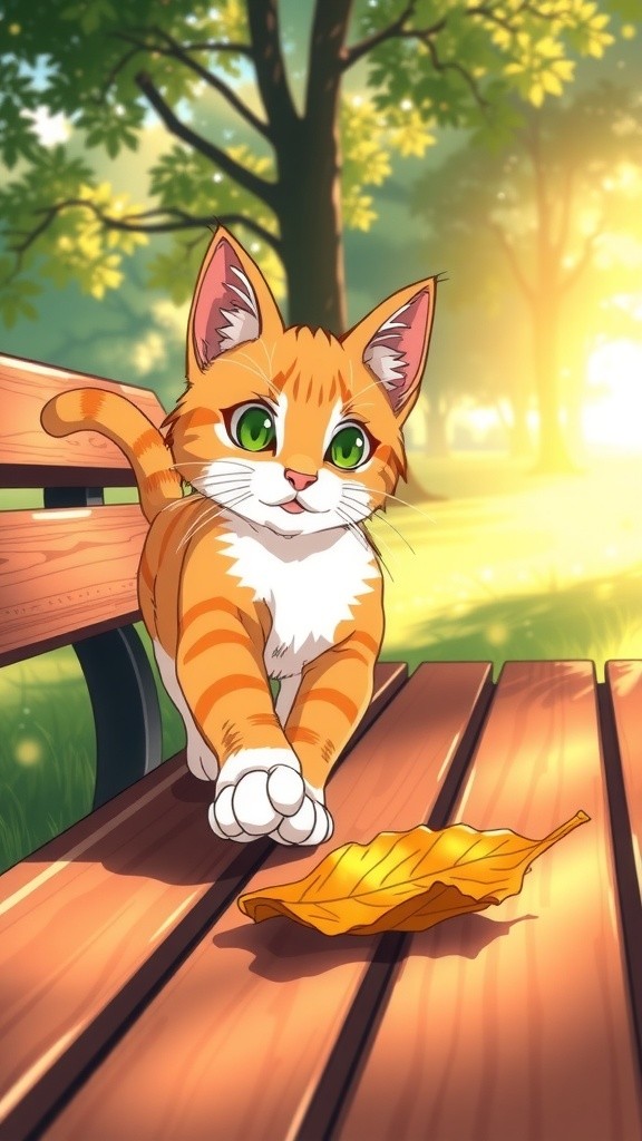 Kucing Melarikan Diri dari Kejaran Anjing