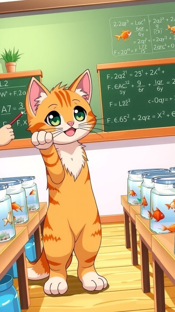 Kucing Dosen dan Ikan Murid: Kelas Matematika yang Lucu