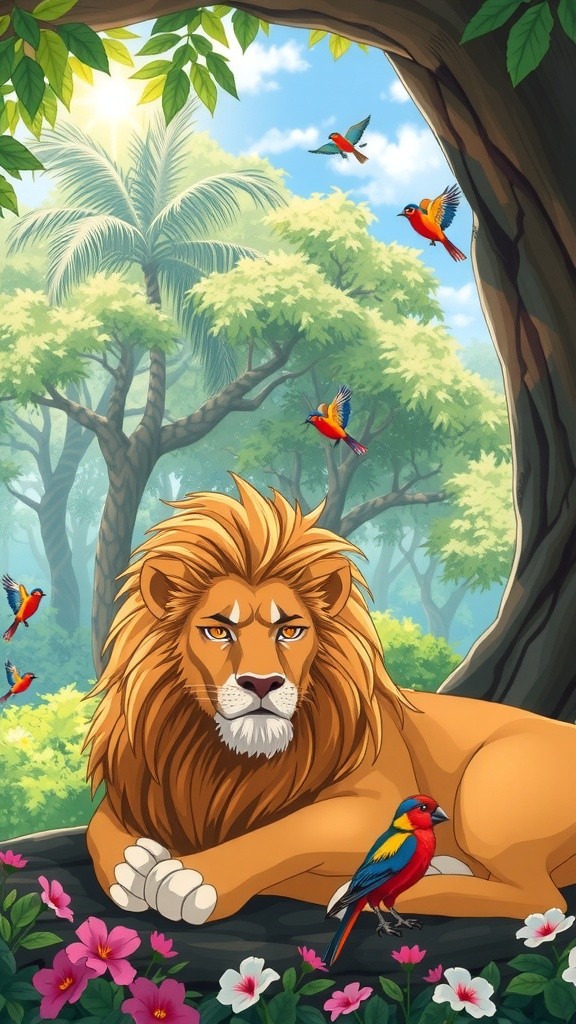 The Lion and the Little Mouse: A Gentle Jungle Adventure