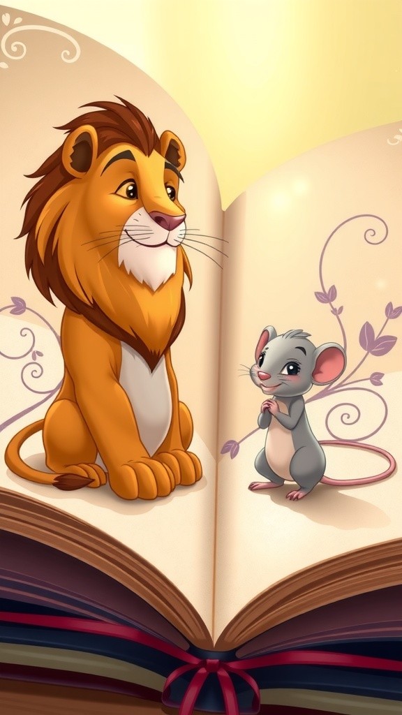 शेर और चूहा: एक सीखने योग्य मित्रता