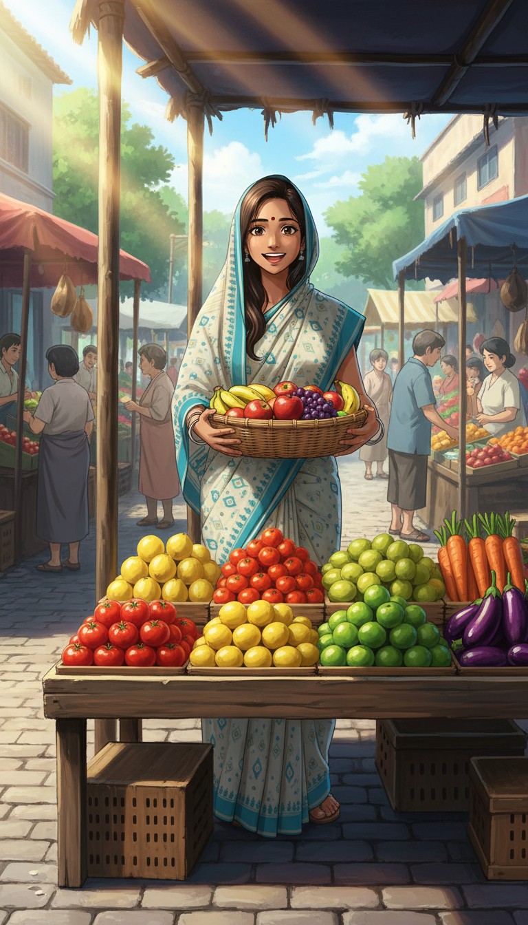 The Weight of Devotion: Krishna and the Fruit Seller