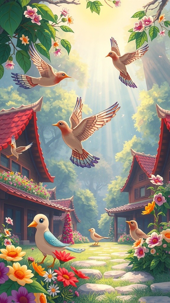 A Day of Friendship in the Colorful Forest Village