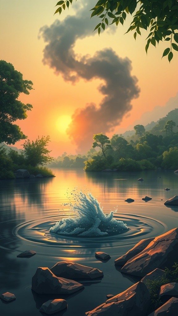 Krishna and the Poisoned Yamuna: A Heroic Leap