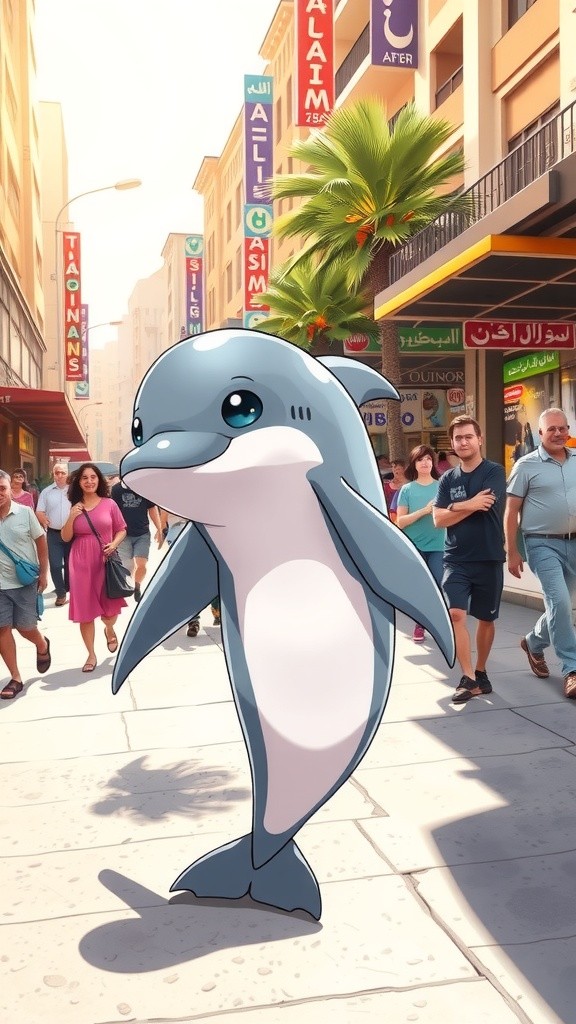 سمكة تشكو التلوث في الشارع