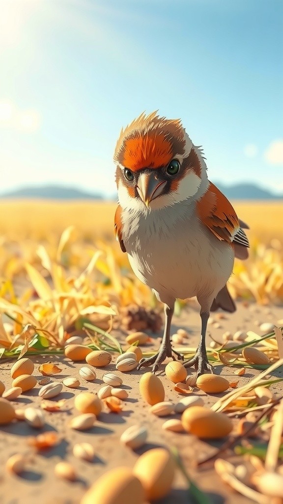 The Joy of Sharing: A Sparrow's Kindness