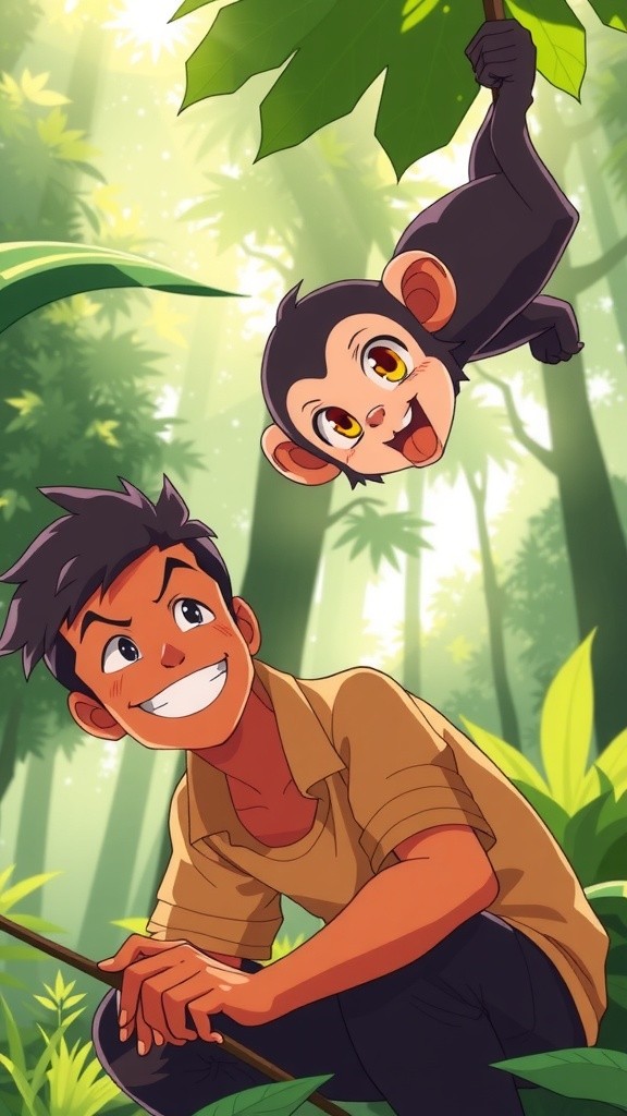 मोटू और बंदर का लकड़ी का सफर