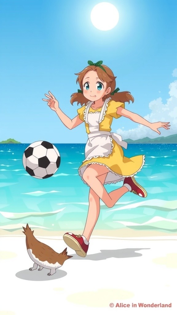 Girls Playing Football on Lakshadweep Beach