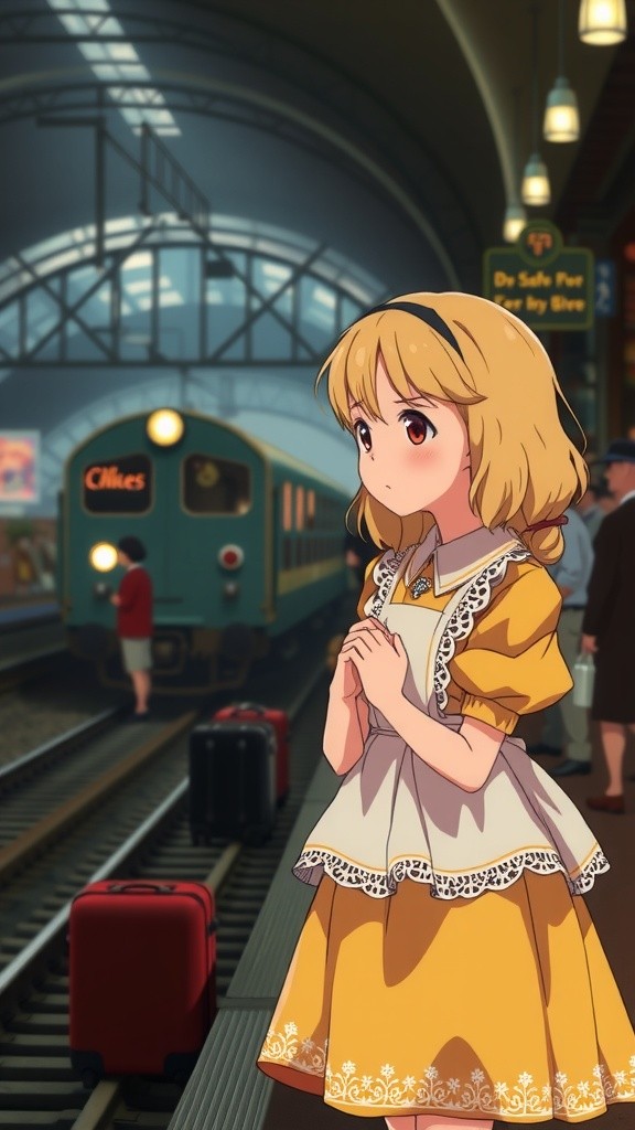 A Girl's Train Adventure with Her Parents