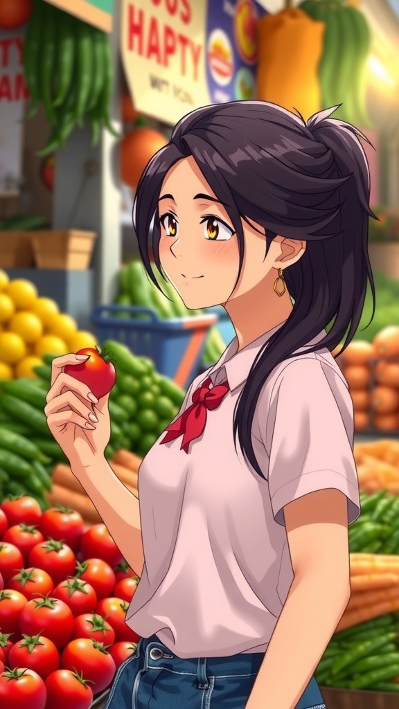 Vanya's Curiosity at the Vegetable Market