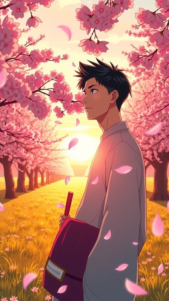 A Moment Under Cherry Blossoms