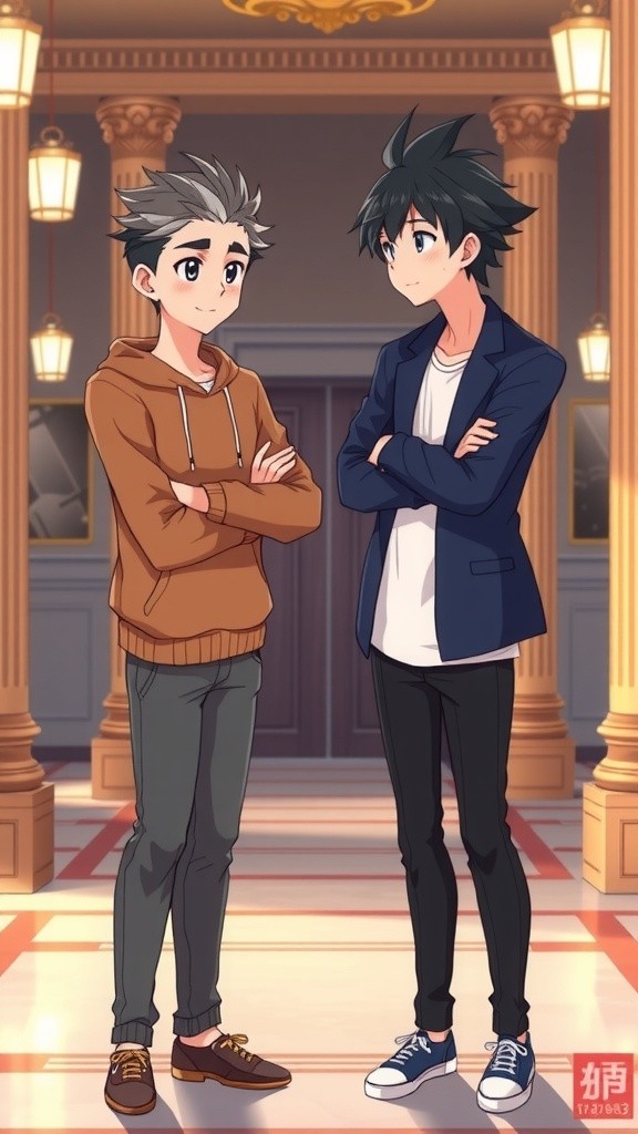 हास्यपूर्ण एनिमे जॉक्स: दो पात्रों की मस्ती