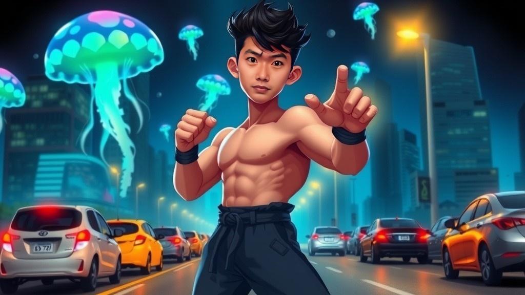 Cartoon Fighter: Journey Through Japan