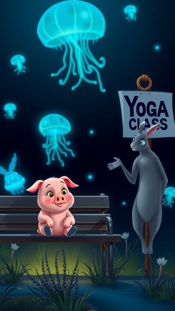 Pig's Cringe Yoga Adventure: Cosmic Farts and Ancestral Guilt