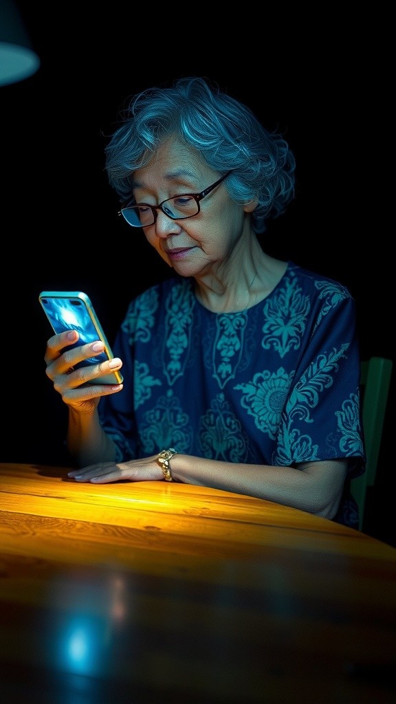Nenek Kaget Belajar Pesan Suara di Smartphone