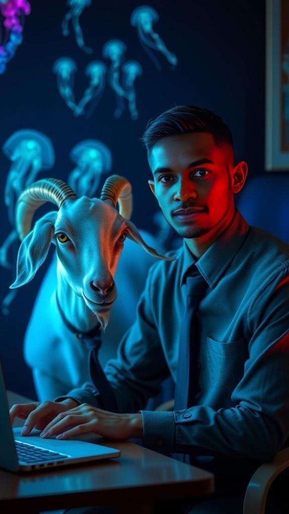 Kambing Kereen di Kantor