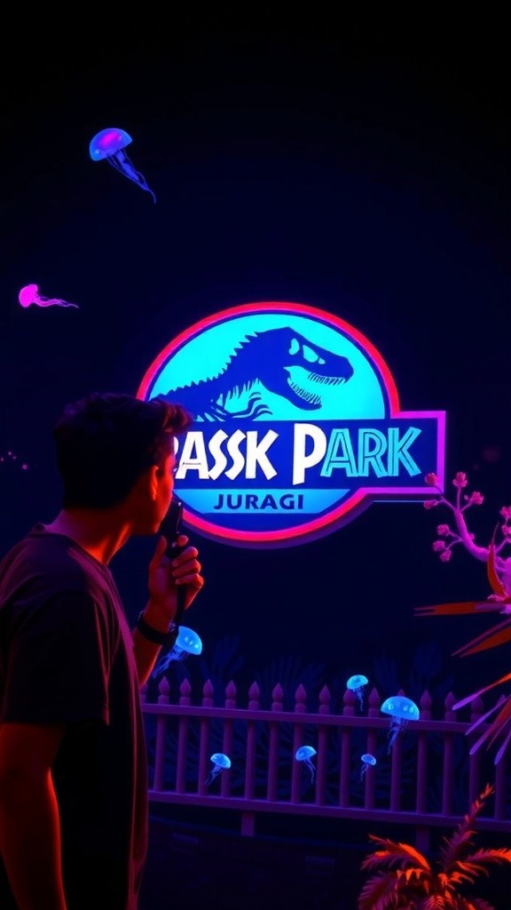 Running from a Dinosaur in Jurassic Park!