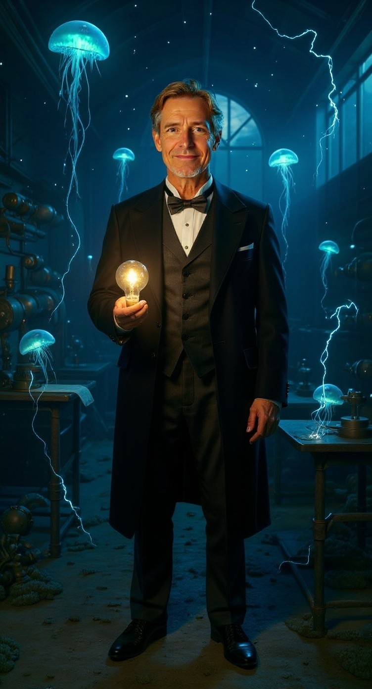 Tesla's Triumph: A Hilarious Showcase of Electrifying Inventions!