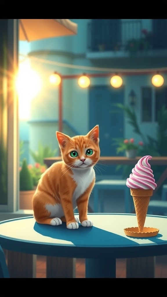 Kucing Pintar Mencuri Es Krim