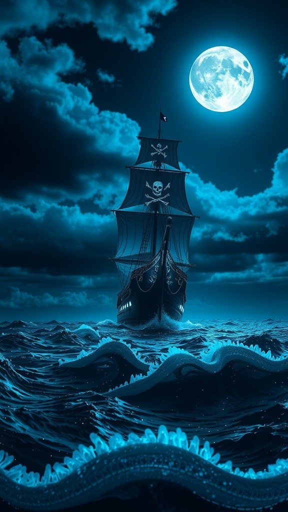 Terrifying Encounter: Pirate Ship Devoured by Sea Monster