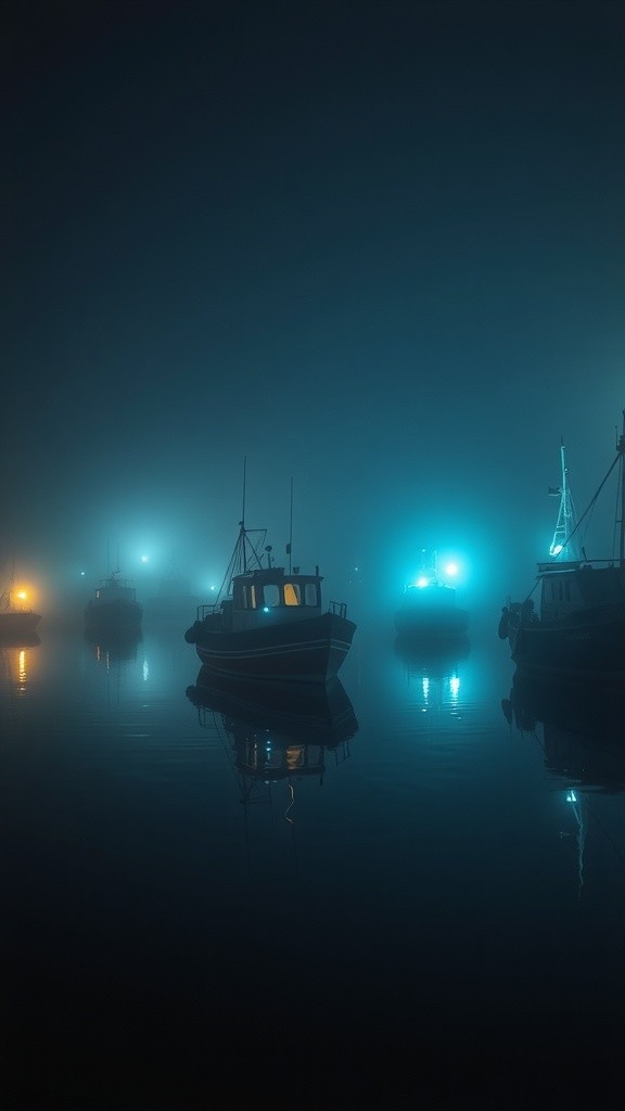 Eerie Encounter at the Foggy Harbor