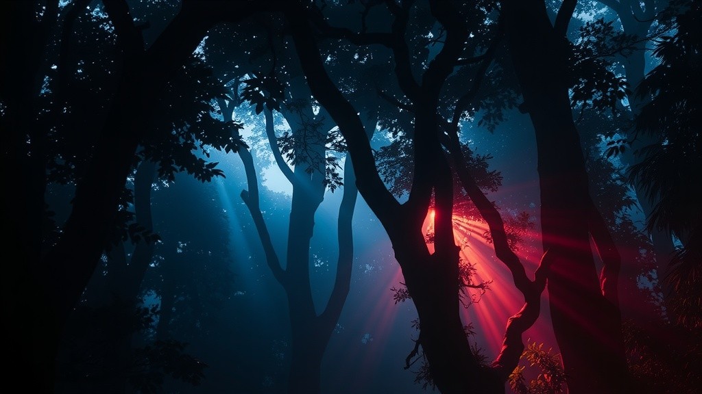 ظلال الغابة: أسطورة النور والظلام