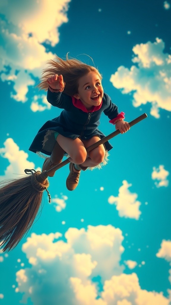 Broomstick Adventure: Stormy Skies!