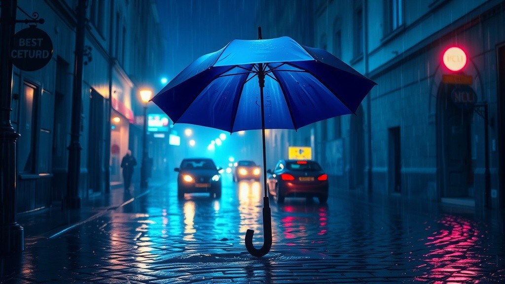 Hujan dan Payung Biru