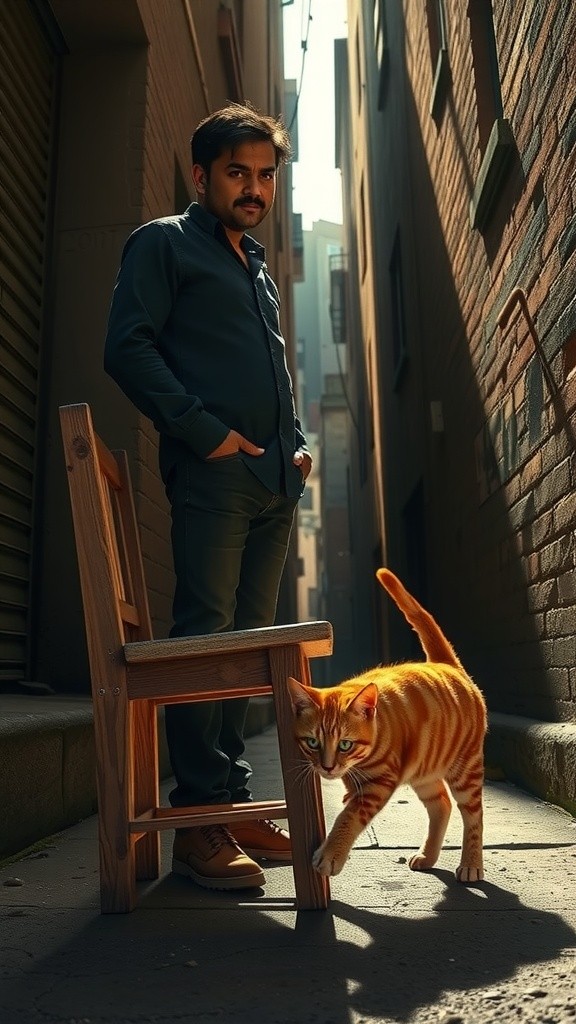 Tejas the Cat Gets Comforted by a Little Girl