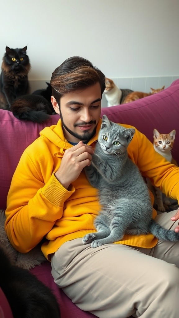 علی اور اس کی بلی کا پیار
