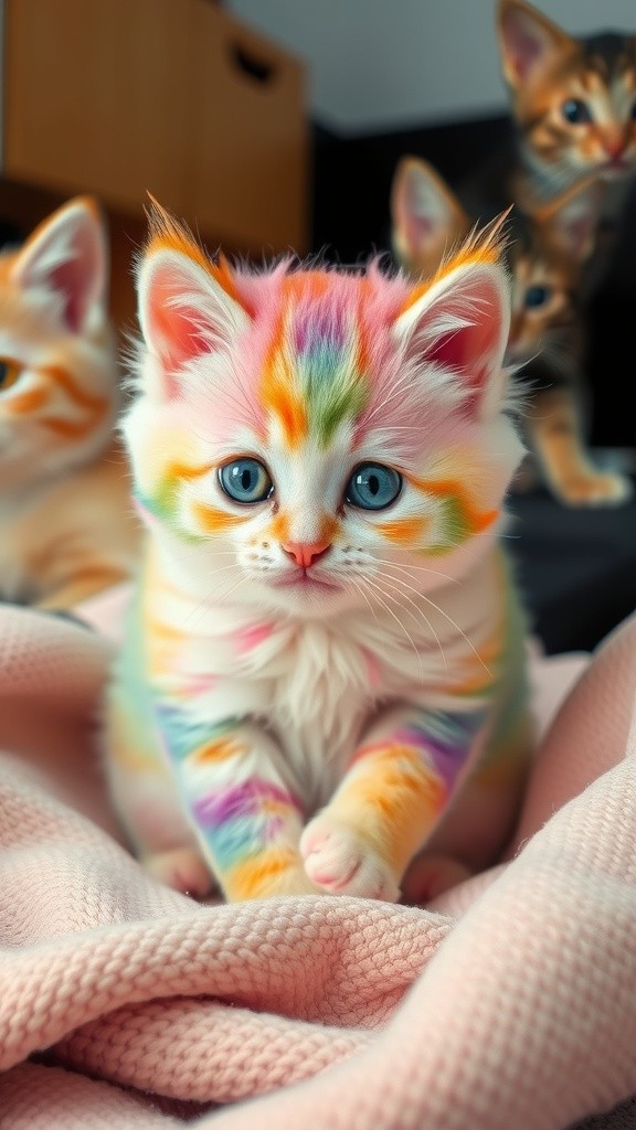 Keceriaan Bayi Kucing Berwarna-warni