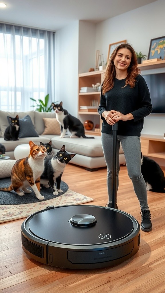Reaksi Kucing Terhadap Robot Vacuum