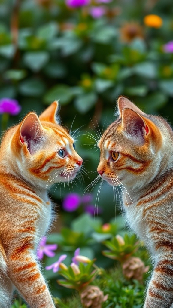 Pertarungan Seru Kucing: Kucing Orange vs Kucing Abu