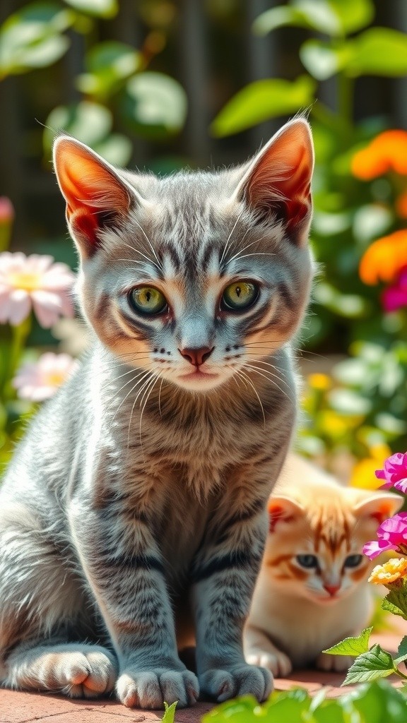 Kucing Kecil dan Burung yang Melarikan Diri