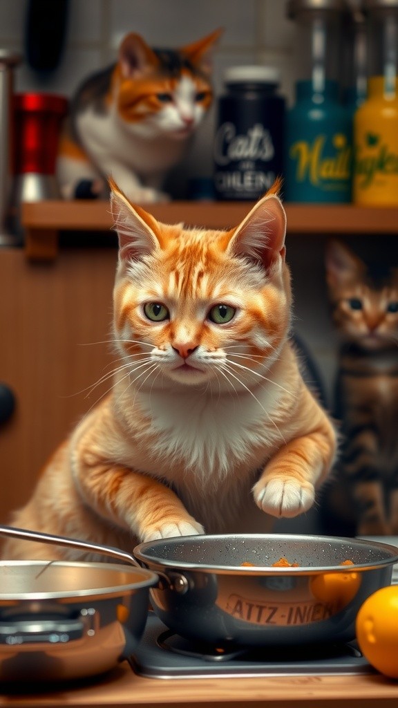 Kucing Koki: Sup Mendidih di Dapur Mini