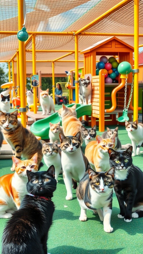 Feline Fury: The Playground of the Paws