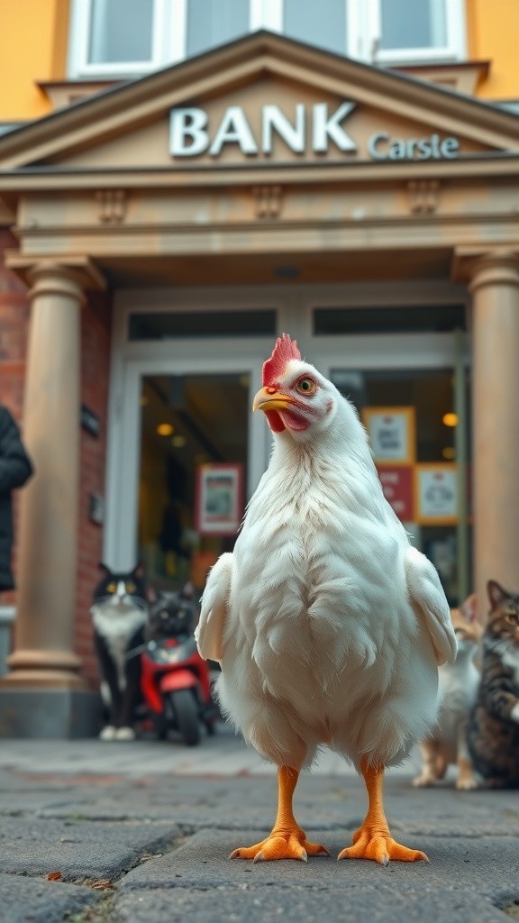 Ayam Pintar Menabung di Bank