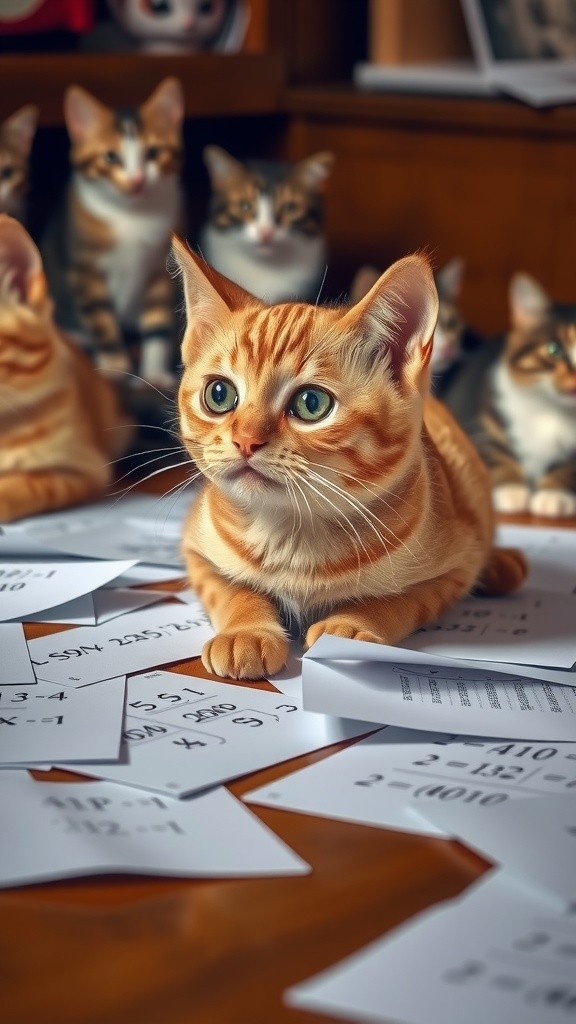 Kucing Matematika: Menghitung Makanan di Mangkuknya