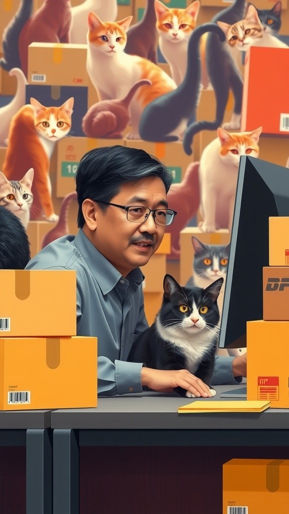 Miko, Kucing Pengantar Paket Pertama di Desa