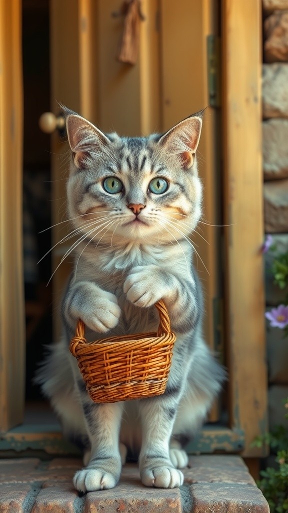 Whiskers' Market Adventure: A Cat's Culinary Quest