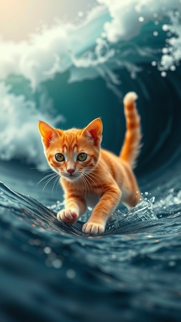 Menolong Kucing Kecil dari Tsunami