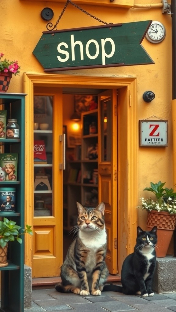 Kucing Lucu Penjual Makanan